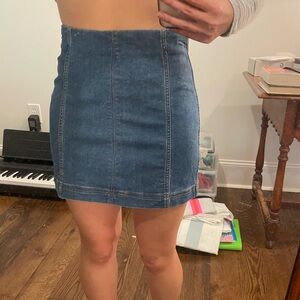 Denim mini skirt
